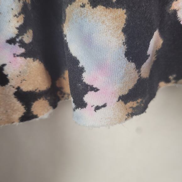 New Wild Fable black tie dye cropped fleece lined hoodie Size Large - Picture 4 of 7